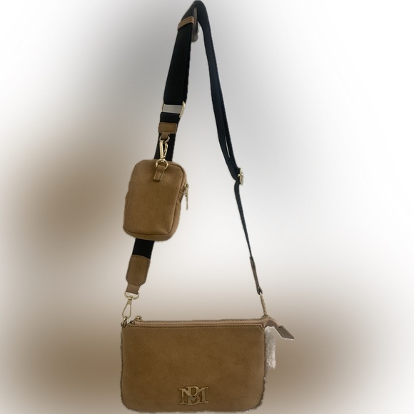 Badgley Mischka Handbags - Badgley Mischka faux suede Sherpa crossbody NWOT